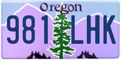 OR license plate 981LHK