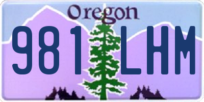 OR license plate 981LHM