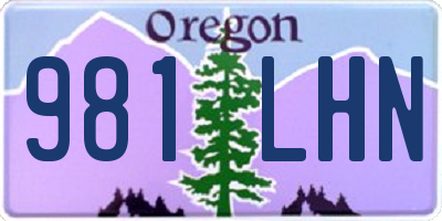 OR license plate 981LHN