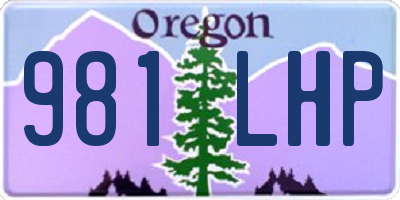 OR license plate 981LHP