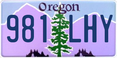 OR license plate 981LHY