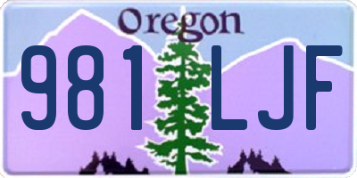 OR license plate 981LJF