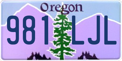 OR license plate 981LJL