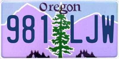 OR license plate 981LJW