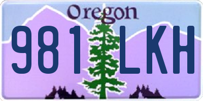 OR license plate 981LKH