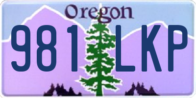 OR license plate 981LKP