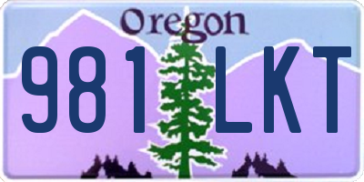 OR license plate 981LKT