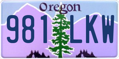 OR license plate 981LKW