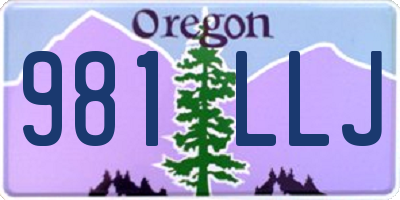 OR license plate 981LLJ