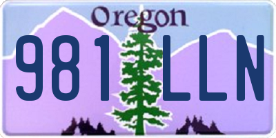 OR license plate 981LLN