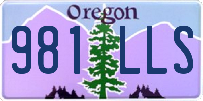 OR license plate 981LLS