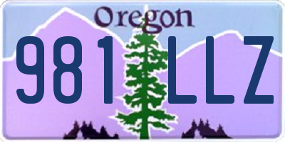 OR license plate 981LLZ