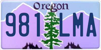 OR license plate 981LMA