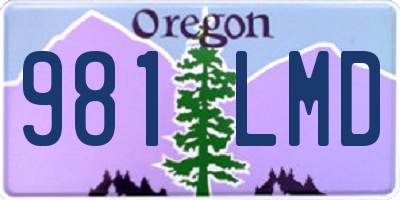 OR license plate 981LMD