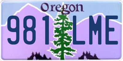 OR license plate 981LME