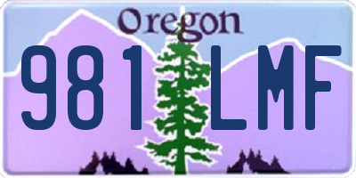 OR license plate 981LMF