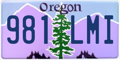 OR license plate 981LMI