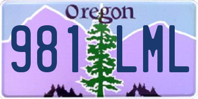 OR license plate 981LML