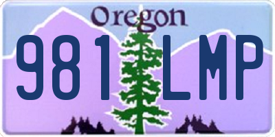 OR license plate 981LMP