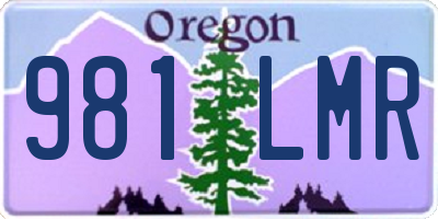 OR license plate 981LMR