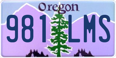 OR license plate 981LMS