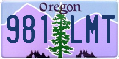 OR license plate 981LMT