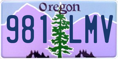 OR license plate 981LMV