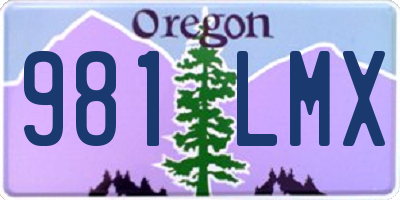 OR license plate 981LMX