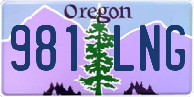 OR license plate 981LNG