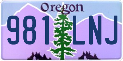 OR license plate 981LNJ