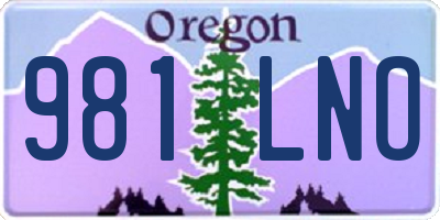 OR license plate 981LNO