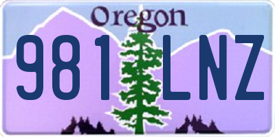 OR license plate 981LNZ