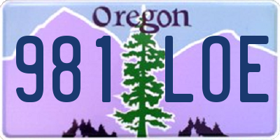 OR license plate 981LOE