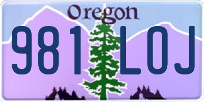 OR license plate 981LOJ