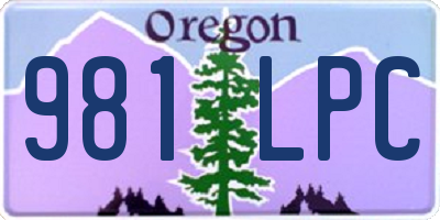 OR license plate 981LPC