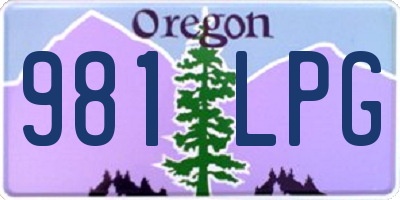 OR license plate 981LPG