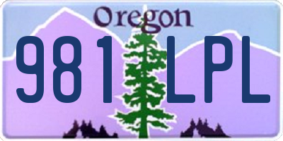 OR license plate 981LPL
