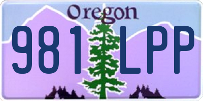 OR license plate 981LPP