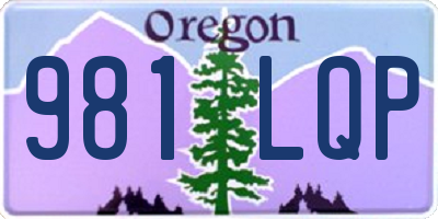 OR license plate 981LQP