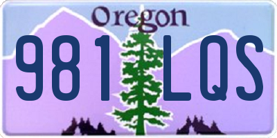 OR license plate 981LQS