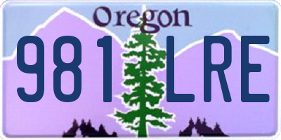 OR license plate 981LRE