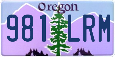 OR license plate 981LRM