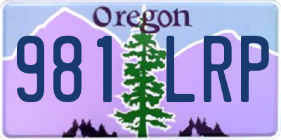 OR license plate 981LRP