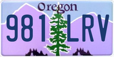 OR license plate 981LRV