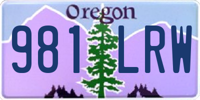 OR license plate 981LRW
