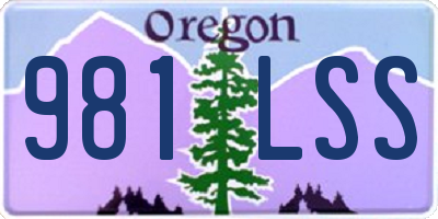 OR license plate 981LSS