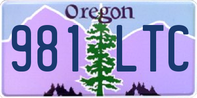 OR license plate 981LTC