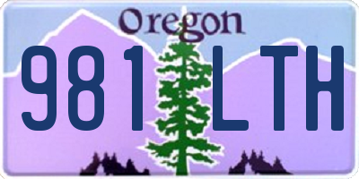 OR license plate 981LTH