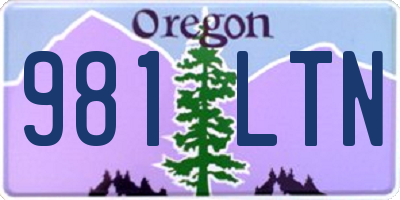 OR license plate 981LTN