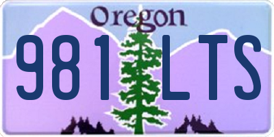 OR license plate 981LTS